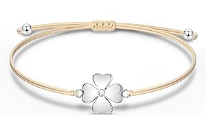 NINAWISH Sterling Silber Armband für Damen, Glücksarmband, Freundschaftsarmband, Knöchel-Armband, Muttertagsgeschenk für Mama, Schmuck Freundschaft Geschenke für Frauen, Armband Damen, mit Schmuck-Box