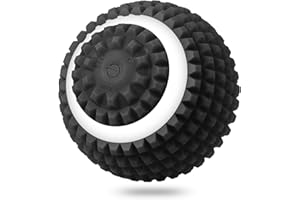 YITAIYUAN Palla da massaggio vibrante per yoga, a 4 marce, con forte intensità per tensione muscolare e sollievo dal dolore, massaggio per gambe, schiena plantare, ricaricabile con USB (nero)