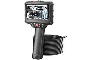 SACOKIA Borescope Inspection Camera,4.3'' IPS Screen Endoscope,Snake Camera Handheld Waterproof Sewer Industrial Endoscope Camera with 8 LED Lights, 16.5FT Semi-Rigid Cable.