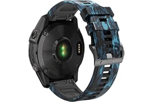 Bandkids 26mm Tarnarmband für Garmin Fenix 6X Pro,Fenix 5X,Fenix 6X,Fenix 7X,Tactix Delta,Weiches Silikon,Quickfit Sport Armband für Fenix 5X Plus/Fenix 3/3 HR/Enduro