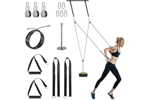 Poulie Musculation, FASPUP Fitness Musculation Poulie Tirage, Entraînement des Bras LAT pulldown Machine Équipement pour Biceps Curl, Extensions de Triceps