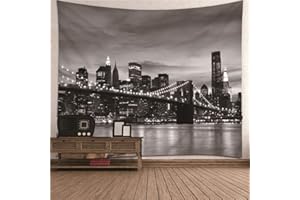 XCWYF Arazzo Da Parete New York grigia 150x200 cm arazzo, Telo Mare Grande, Telo da Parete, Utilizzato in Camera da Letto, Soggiorno, Copriletto, decorazioni parete