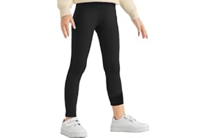 Baogaier Sportivi Leggings in Pile per Ragazze Termici Vita Alta Bambina Pantaloni Casual Elasticizzati Leggins Lunghi Jogging Ginnastica Fitness Legging Inverno Abbigliamento 5-12 Anni