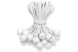 LOOGI Spanngummis mit Kugel 50 Stück, Planenspanner mit Kugel 15cm, Gummispanner Zeltgummis Expanderschlingen Gummischlaufen für Planen Zelt Banner