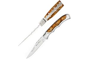 LAGUIOLE ARTISAN Laguiole 4165 scyzoryk 'Baroque' wykonany ręcznie z drewna Burl Rose