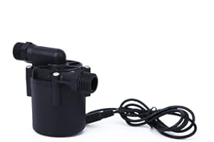 LANTRO JS Bomba de agua sumergible DC24V, 12m 1500L/h ZYW1080A DC Zirconia Bomba de agua de cerámica, Bomba sumergible ultra silenciosa sin escobillas