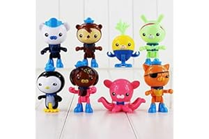 ANNIUP The Octonauts Lot de 8 figurines d'action Fisher-Price Octonauts Octo Glow 4-8 cm