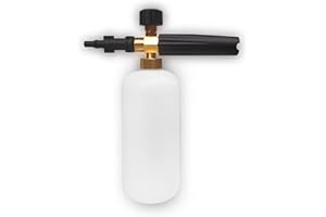 VERGILSON Snow Foam Lance Pressure Washer Foam Gun for Bosch/Aquatak/Black Ryobi/Decker/Neo/Norse Foam Maker Jet Foamer Soap Dispenser Nozzle Adjustable 1L Bottle