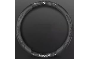 AEVBTZSA Funda Volante Coche, para Peugeot 204 205 206 207 208 2008 Suave Cubre Estilo Deportivo Protector Antideslizante Transpirable Durable,A