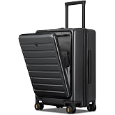 LEVEL8 Suitcase Cabin Compartment PC Rigid TSA 4Wheels 55cm, 40L, Grey | 4 wheels Silence,Polycarbonate