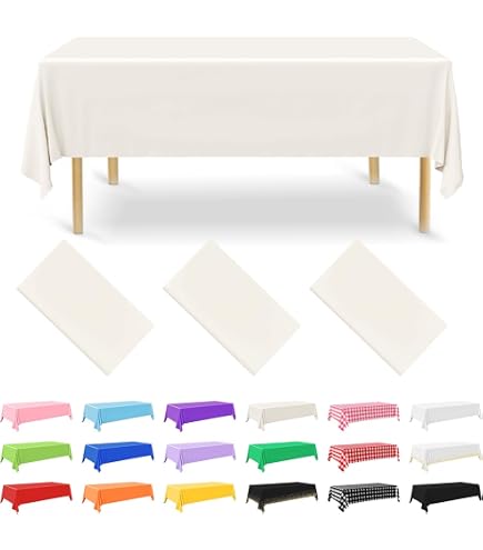 Tovaglia Rossa, 137,2 x 274,3 cm, Tovaglia per Feste Rossa, Tovaglia di Plastica Impermeabile per Feste, Decorazione da Tavolo per Adulti, Natale, San