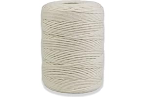 Jukway - Spago in cotone da 1,2 mm, 4 strati, resistente, per cucinare, legare carne, fare salsicce, decorazioni fai da te, confezioni regalo, giardinaggio (200 metri)