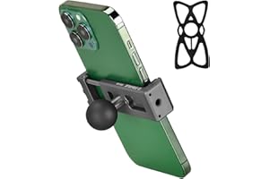 FANAUE Soporte para celular de moto con rótula de bola de 1" compatible con RAM Mount B tamaño brazo de doble enchufe y Soporte para celular de bicicleta Adecuado para teléfonos inteligentes de 5,5-8"