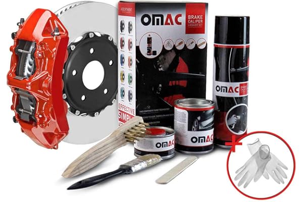 OMAC Kit Peinture étrier de Frein (Rouge Brillant RAL: 3020)