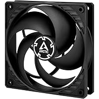 ARCTIC P12 - 120 mm Case Fan, Pressure-optimised, quiet motor, Computer, Fan Speed: 1800 RPM - Black, Black