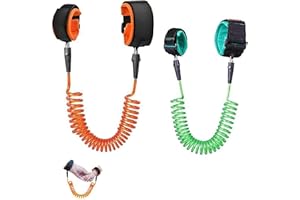 Locisne 2 Pack Baby Anti-verloren Gürtel, Baby Kinder Safty Anti Lost Walking Hand Gürtel Handgelenk Link Bungee Leine Sicherheit Kleinkind Harness, Reisen Helfer (1.8m + 2,5m)