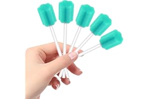 ‎HANSAGT MEDICAL 250 Stück Mundpflegestäbchen, Einweg Mundpflege Schwamm Tupfer, Mundpflege Mundhygieneschwamm, Geschmack neutral, Sterile Tupfer für die Mundhygiene in Zahnarztpraxen (Grün)