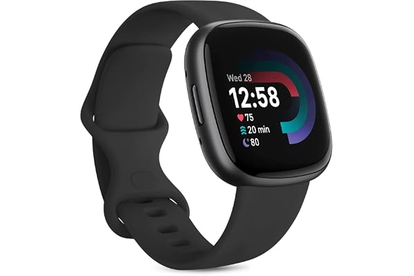 Vancle Bracelet Compatible avec Fitbit Versa 4/Sense 2/Fitibit Versa 3/Sense pour Femmes Hommes, Bracelet de Remplacement Réglable pour Fitbit Versa 4/Sense 2/Versa 3/Sense, Noir S