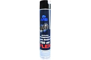 AABCOOLING Compressed Gas Duster FLEX 750ml - Aria Compressa PC Con un Tubo Flessibile, Pulitore PC, Tubo Aria Compressa, Kit Pulizia PC, Bombolette Spray