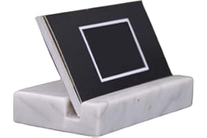 CraftsOfEgypt Business Card Holder for Desk - Marble Business Cards Holder for Desktop - Desk organizers and accessories -Display Stand for office organization
