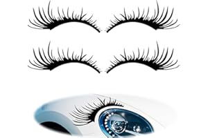 QEQSHQO Autocollant Pour Voiture, 4 pièces, Décoratif Auto-Styling, Cils Sticker, Décor Autocollant, Autocollant De Pare-Chocs Amovible, Autocollant De Carrosserie Décoratif, Style De Voiture