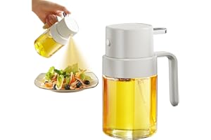 YARRAMATE Ölsprüher zum Kochen, 200 ml, Premium-Ölsprühflasche für Küche, Lebensmittelqualität, Olivenölsprüher, tragbarer Ölnebel für Luftfritteuse, Küche, Grillen im Freien und Camping (weiß)