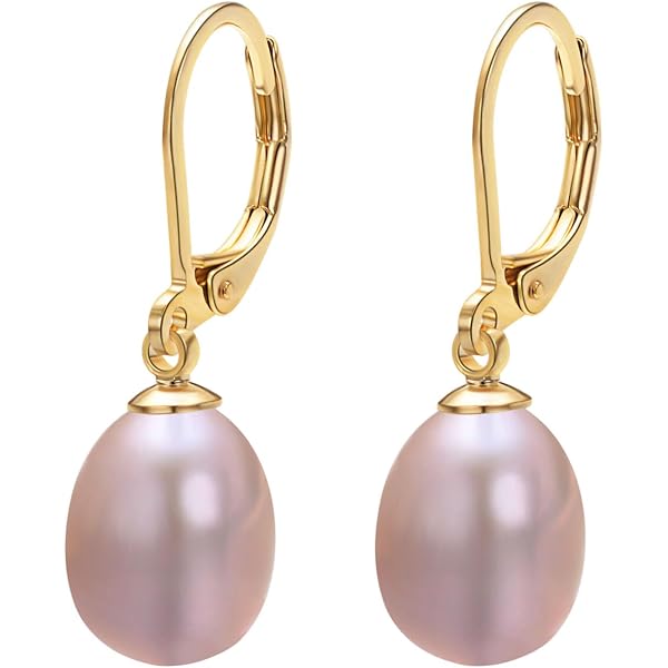 Nenalina Orecchini Donna Con Perle Grigie 10 Mm - Pendenti In Argento Sterling 925, Fatto A Mano, Gioielli Classici, 842403-199