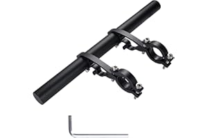 Yizhet Estensore Manubrio Bici, 30 cm Barre Estensione Manubrio Lega di Alluminio per Manubrio di 18-34 mm, Prolunga Manubrio Bici con Doppie Staffa per Tachimetro, GPS, Fotocamera o Telefono Supporto