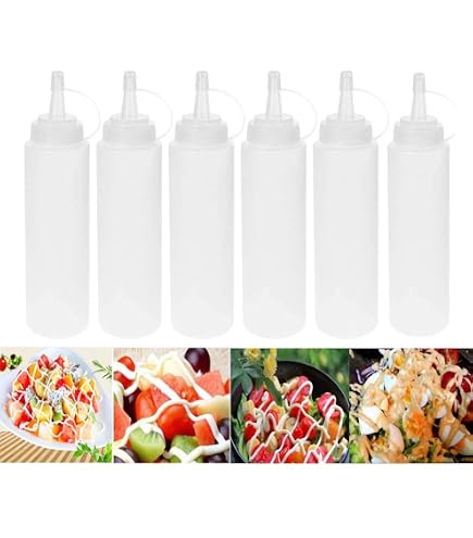 10 Bouteilles à Sauce GOYADA 500ml | Flacons Squeeze Avec Bouchon, Échelle Mesure, Sans BPA