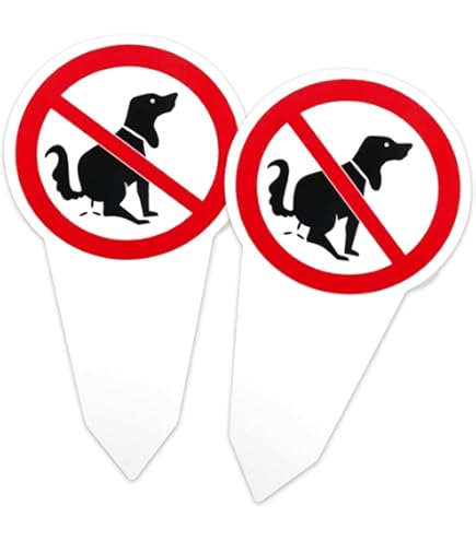 1 Panneau « Achtung Hier Ist Kein Hundklo » De 35x25x0.1 Cm Et Piquet En Métal De 41x15 Cm En Aluminium,Pas De Litière Pour Chien Avec Encre Durable Et Piquet En H