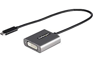 StarTech.com Adattatore USB C a DVI, Adattatore Dongle / Convertitore video USB Type C a DVI Display/Monitor 1920x1200p, Compatibile TB3, Cavo da 30 cm, Versione aggiornata di CDP2DVI (CDP2DVIEC)