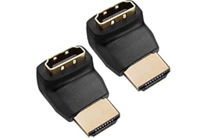 pjp electronics 270 Degree Right Angle Hdmi Adapter Female To Male for TV, Projector, PC, lAPTOP, (Pack of 2) 270 Degree Hdmi Bend Connector for TV Projector