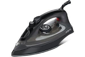 Wipro Elato GS 105 Brevia 1300 Watt Steam Iron With 180 Ml Water Tank | Anit-Drip Protection | Anti Bacterial German Weilburger Dual Coated Soleplate| Vertical & Horizontal Steaming| 2 Year Warranty