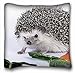 Produktbild Decorative Square Throw Pillow Case Animals Funny Cute Hedgehog 18in x 18 in Two Sides