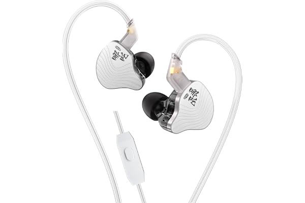 KBEAR NZ02 Ecouteurs Filaire avec mic Ecouteurs Intra-auriculaire Gaming 1DD in Ear Monitors à Double Aimant de 10 mm IEM pour audiophiles, chanteurs, Musicians