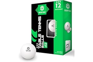 Domtek Ping Pong Balls 3 star- 40 + Pro ABS Table Tennis Balls Pack of 12- Ideal for Indoor and Outdoor Table Tennis