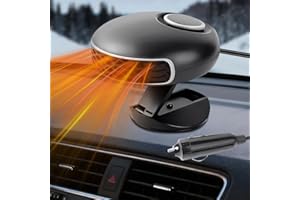 Vibbang Car Heater 12V, 2 in 1 Car Heater Defroster, Fast Heating/Cooling 150W Auto Heater Fan with Cigarette Lighter Plug and 360°Rotatable Base, Car Gifts for Vehicles
