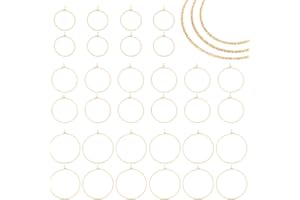 UNICRAFTALE 36 Stück 3 Größen Goldene Creolen 316 chirurgischer Edelstahl Creolen Zubehör Pin 0.6 mm Weinglas Charms Ringe Metall Creolen Für Die Schmuckherstellung 25~34x21~30 mm