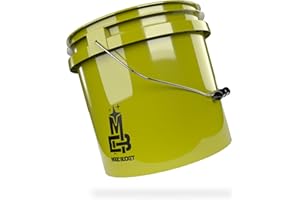 MAGIC BUCKET Cubo de lavado para coche lavado a mano caqui 35 galones estadounidenses aprox. 13 litros compatible con Grit Guard Detalle Guardz Dirt Lock Chemical Guys Dirt Trap Gamma Lids Tapa