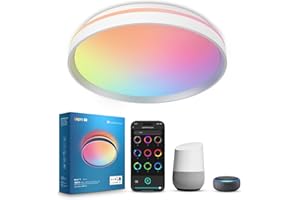 Lepro AI Smart Ceiling Light 24W, Music Sync, Voice Control, Personalized AI Lighting Designer, Waterproof Bathroom Light, DIY by Zone, Color Changing, Work with Alexa, Google Home, 29CM