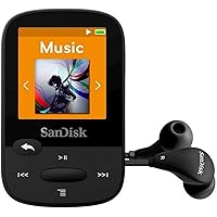 SanDisk SDMX28-016G-G46K Clip Sport Plus MP3-Player, 16 GB, Schwarz (Generalüberholt)