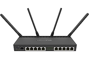 Mikrotik RB4011iGS+5HacQ2HnD-IN - Router doble banda (2.4 GHz/5 GHz, Wi-Fi 5 802.11ac, 1733 Mbit/s, 802.11a,Wi-Fi 5 802.11ac,802.11ad,802.11g, Wi-Fi 4 802.11n, Gigabit Ethernet, 10,100,1000 Mbit/s)