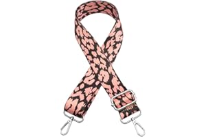 Santimon Asa Correa Bandolera Recambio Adjustable Lona Mujer Hombro Cincha Cadena con Hebilla Metalica para Bolso Cartera Monedero Leopardo(Rosado)
