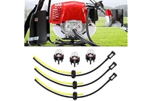 KLYNGTSK 3 zestawy uniwersalnego zestawu filtrów paliwa do przewodu paliwowego, zestaw filtrów paliwa, podkaszarka do trawy, zamiennik przewodu paliwowego, rura paliwowa z 3 żarówkami podkładu