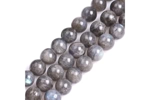GEM-INSIDE CREATE YOUR OWN FASHION GEM-Inside Natural 10mm Labradorite Round Gemstone Semi Precious Loose Beads for Jewellery Making 15''