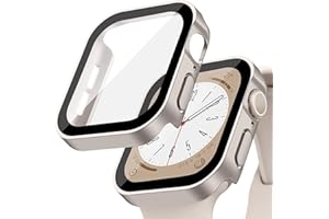 EIHAIHIS Hard PC Waterproof Case for Apple Watch Case 42mm 46mm 40mm 44mm 41mm 45mm, Built-in Tempered Glass Screen Protector, Ultra-Thin HD Full Protective Cover for iWatch Series 10 9 8 7 6 5 4 SE 2nd Gen SE