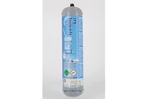 Bellerofonte Bouteille Co2 600 gr jetable raccord M11x1 en acier, pour distributeur - gazeur CO2 alimentaire E290 pour gazer l'eau et les boissons en général ou agrafeuse de bière