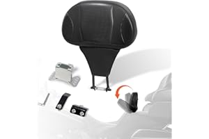 FOVPLUE Adjustable Rider Backrest,Detachable Plug-in Driver Backrest Pad w/Mounting Kit for Harley Touring 2009-2025,for CVO Road Glide Street Glide Tri Glide FLHTK/L Electra Glide Road King,Style 4