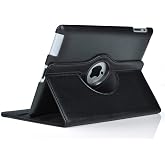 Case A1822 A1823 A1893 A1954 Black with Case 360 Rotatable Stand, compatible with Apple iPad 5th Generation 6th Generation 9.7