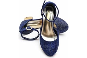 ELSA & ANNA Chaussures de Princesse pour Filles - Chaussures Reine des Neige à Talons de 3cm - Chaussures de Déguisement Scintillantes Elsa pour Fêtes et Anniversaires - Talons hauts pour enfants